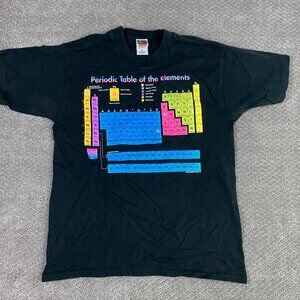 Vintage Periodic Table Of The Elements T Shirt Men's Large Fits like Medium